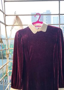 Bedazzling Korean Velvet Party Dress