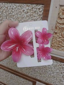 Flower Hair Claw Clips- 6 cards