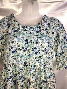 Cute Blue Floral Gown
