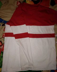 Red and White Striped Long Sleeve