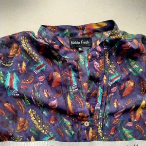 Paisley Print Bishop Sleeve Blouse