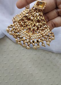 GOLDEN KUNDAN &amp; PEARLS CHANDELIERS 🎀