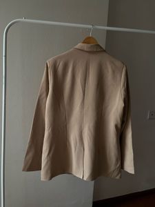 Beige Double Breasted OVERSIZED Fit Blazer
