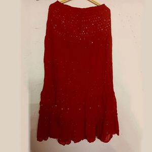 Limited Time Offer Long Red Skirt