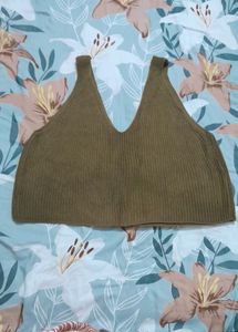 New V Neck Crop Top For Women
