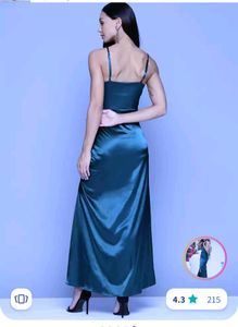 Silky Blue Slip Dress