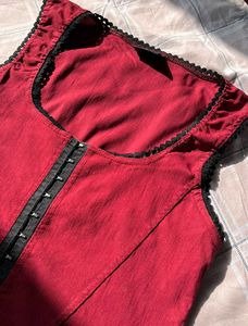 Red Corset Style Top