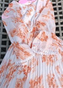 Floral Chiffon Midi Dress