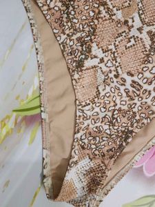 (1200)Snakeskin Print One-Piece Swimsuit