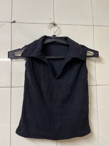 Sleeveless Black Top