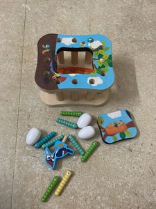 Wooden Bird & Worm Game