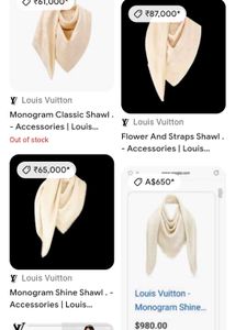 Louis Vuitton monogram shine Shawl/scarf