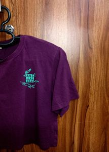 Back Print Crop T Shirt