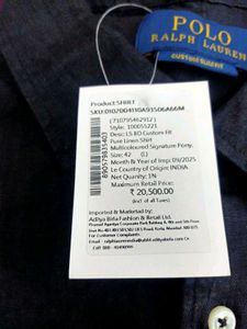 FINAL PRICE NEW Ralph Lauren Black Linen Shirt