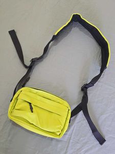 ZARA Neon Green Rubberised Crossbody Bag