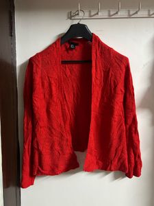 H&M Red Knit Cardigan