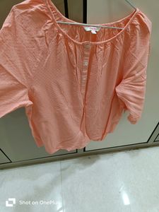 Chanderi Cotton Peach Top