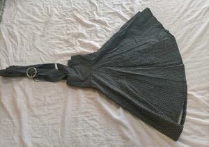Gray Skirt with Straps