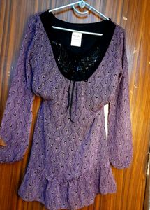 Cute purple Top / dress For Women