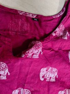 Elephant Printed Daily Wear Kurta For Women