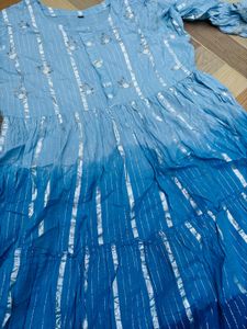 Blue Striped Kurti