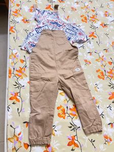 Boy’s Dangri With T-shirt Combo For 3-4 YrsOld Kid