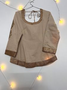 Golden ethnic top