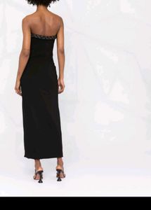 Versace Safety-Pin Greca trim dress