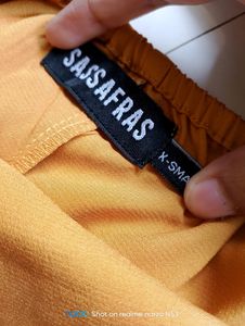 Yellow Satin Party Wear Dress