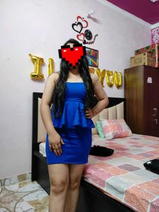 Zara Blue Peplum Style Dress