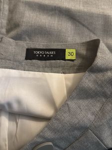 Gray A-Line Mini Skirt