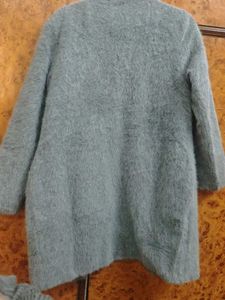 Zara Grey Faux Fur Coat