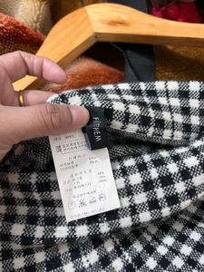 Gingham Ruffle Hem Skirt