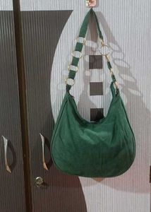 Green Suede Hobo Bag