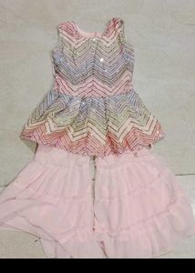 Girls' Pink Ethnic Clothing Set