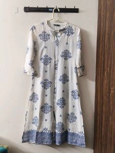 Printed White Kurta
