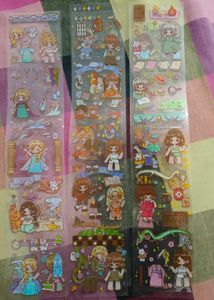 set of 6 sheets Stickers