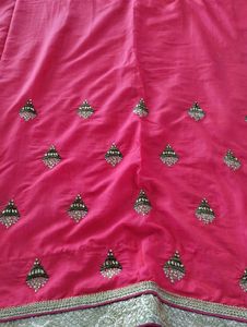 Coral Embroidery Printed Fancy Saree (Women)
