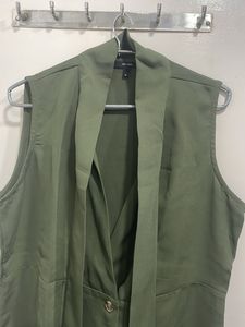 Olive Green Sleeveless Top