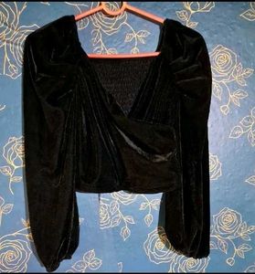Black Velvet Full Slip Top