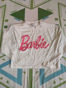 Barbie Long Sleeve Crop Top