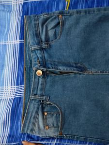 Blue Denim Ankle Length Jeans