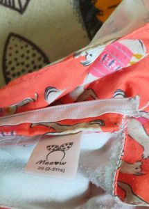 Meew Cat Print Kids frock