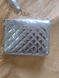 Silver Crossbody Bag