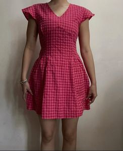 Pink Fit &amp; Flare Dress