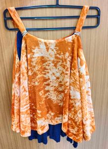 Orange Tie-Dye Tank Top