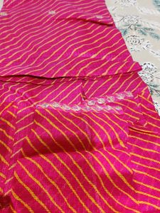 Excellent Festive Deep Rani gota Patti Kurta