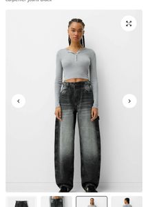 Trendy Gray Wash Baggy Jeans