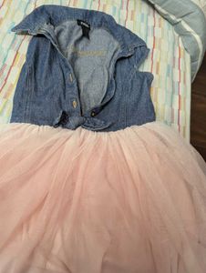 Denim And Net Dress