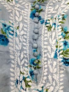 CHIKANKARI EMBROIDERED KURTA